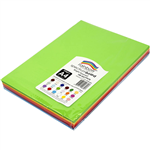 RAINBOW SPECTRUM BOARD 220GSM A4 BRIGHT ASSORTED PACK 100