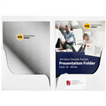 MARBIG PROFESSIONAL PRESENTATION FOLDER DOUBLE POCKET A4 GLOSS WHITE PACK 10