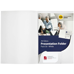 MARBIG PROFESSIONAL PRESENTATION FOLDER A4 GLOSS WHITE PACK 50
