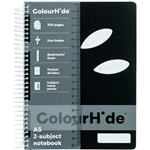COLOURHIDE 2SUBJECT NOTEBOOK 300 PAGE A5 BLACK