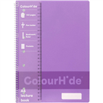 COLOURHIDE LECTURE NOTEBOOK 140 PAGE A4 PURPLE