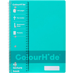 COLOURHIDE LECTURE NOTEBOOK 140 PAGE A4 AQUA