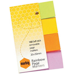 MARBIG NOTES RAINBOW PAGE MARKERS 160 SHEET 20 X 50MM ASSORTED