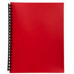 MARBIG DISPLAY BOOK REFILLABLE 20 POCKET A4 RED