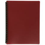 MARBIG DISPLAY BOOK REFILLABLE 20 POCKET A4 MAROON