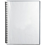 MARBIG DISPLAY BOOK REFILLABLE 20 POCKET A4 CLEARBLACK