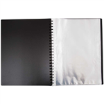 MARBIG DISPLAY BOOK REFILLABLE 40 POCKET A4 BLACK