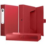 MARBIG BOX FILE BUTTON CLOSURE 60MM A4 RED