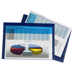 MARBIG EZ ACCESS DOCUMENT WALLET WITH A4 BLUE