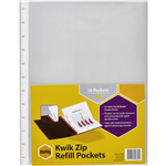 MARBIG KWIK ZIP DISPLAY BOOK REFILL A4 CLEAR PACK 10