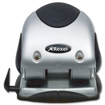 REXEL 2 HOLE PUNCH CLAM LARGE SILVER  BLACK