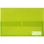 MARBIG POLYPICK DOCUMENT WALLET FOOLSCAP TRANSLUCENT LIME