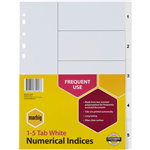 MARBIG INDEX DIVIDER PP 15 TAB A4 WHITE