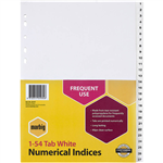 MARBIG INDEX DIVIDER PP 154 TAB A4 WHITE