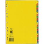 MARBIG DIVIDER MANILLA 120 TAB A4 BRIGHT ASSORTED