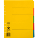 MARBIG EXTRA WIDE DIVIDER MANILLA 5TAB A4 BRIGHT ASSORTED