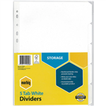 MARBIG DIVIDER MANILLA 5TAB A4 WHITE