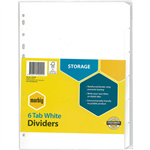 MARBIG DIVIDER MANILLA 6TAB A4 WHITE