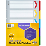 MARBIG DIVIDER MANILLA 5TAB A3 ASSORTED