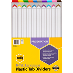 MARBIG DIVIDER LANDSCAPE MANILLA 10TAB A3 ASSORTED