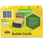 MARBIG GUIDE CARDS AZ131 TAB 111 X 152MM BUFF MANILLA PACK 30