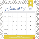 SASCO 4016 MAGNETIC 325 X 315MM WALL PLANNER MONTH TO VIEW ASSORTED