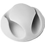 DURABLE CAVOLINE SELF ADHESIVE CABLE MANAGEMENT CLIPS 2 CABLES GREY PACK 6