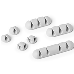 DURABLE CAVOLINE SELF ADHESIVE CABLE MANAGEMENT CLIPS ASSORTED GREY PACK 7