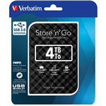 VERBATIM STORENGO GRID DESIGN USB 30 PORTABLE HARD DRIVE 4TB BLACK