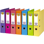 MARBIG LINEN LEVER ARCH FILE PE 75MM A4 ASSORTED PACK 10