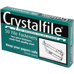 CRYSTALFILE FILE FASTENERS SILVER BOX 50