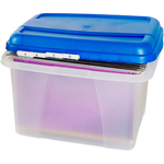 CRYSTALFILE PORTA STORAGE BOX 32 LITRE BLUECLEAR