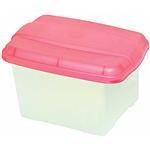 CRYSTALFILE PORTA STORAGE BOX 32L PINKCLEAR