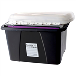 CRYSTALFILE ENVIRO PORTA STORAGE BOX 32 LITRE BLACKCLEAR