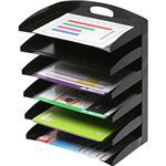 MARBIG DESKTOP ORGANISERS METAL 6 TIER BLACK