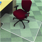 MARBIG ECONOMAT CHAIRMAT PVC KEYHOLE LOW PILE CARPET 1140 X 1340MM