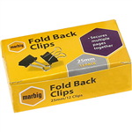 MARBIG FOLDBACK CLIP 25MM BOX 12