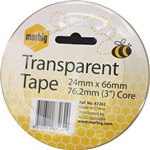 MARBIG TRANSPARENT TAPE 24MM X 66M 762MM CORE