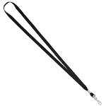 REXEL ID LANYARD FLAT STYLE WITH SWIVEL CLIP BLACK PACK 10
