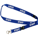REXEL ID LANYARD PREPRINTED STAFF BLUE PACK 5
