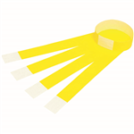 REXEL ID SERIAL NUMBER WRISTBANDS FLUORO YELLOW PACK 100