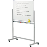 QUARTET PENRITE SLIMLINE PORCELAIN MOBILE WHITEBOARD 1500 X 1200MM