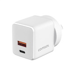 COMSOL DUAL PORT USB GAN WALL CHARGER 35W WHITE