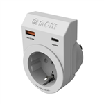 MOKI TRAVEL ADAPTOR PLUS INBOUND EU TO AUNZ WHITE