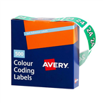AVERY 43274 LATERAL FILE LABEL SIDE TAB YEAR CODE 24 25 X 38MM BOX 500