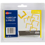 AVERY 44007Y TUBECLIP U PIECE YELLOW PACK 25
