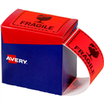 AVERY 932603 MESSAGE LABEL FRAGILE 75 X 996MM FLUORO ORANGE PACK 750