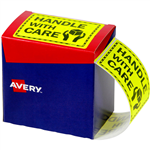 AVERY 932615 MESSAGE LABEL HANDLE WITH CARE 75 X 996MM FLUORO YELLOW PACK 750