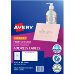 AVERY 936007 J8560 INKJET LABEL 21UP CLEAR WITH MATT FINSH PACK 25
