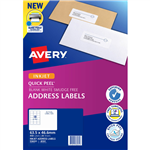 AVERY 936031 J8161 QUICK PEEL ADDRESS LABEL WITH SURE FEED INKJET 18UP WHITE PACK 25